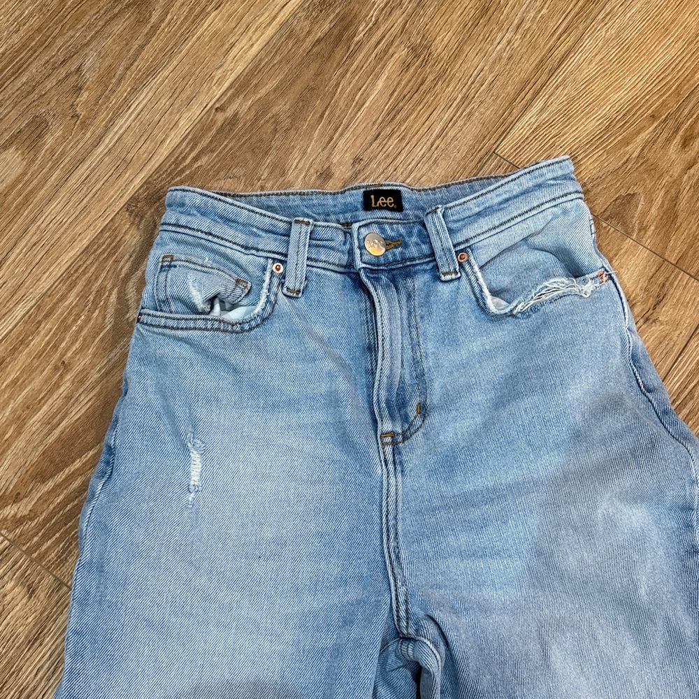 Lee Light Blue High-Rise Flare Jeans 25 - Picture 11 of 15
